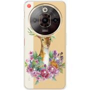 Чохол зі стразами Nubia Focus Pro Deer with flowers