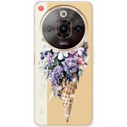 Чохол зі стразами Nubia Focus Pro Ice Cream Flowers