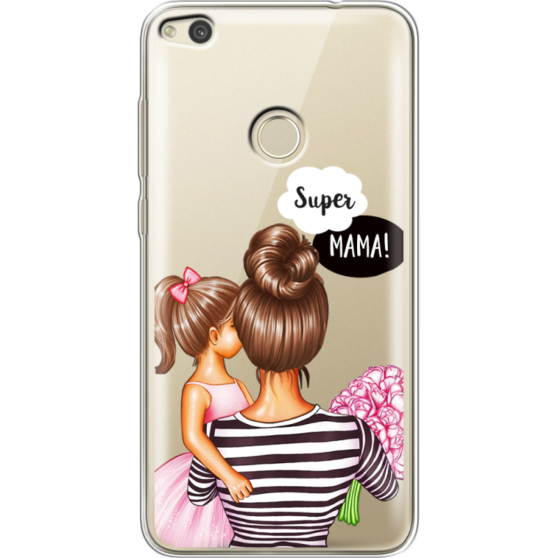 Прозрачный чехол Uprint Huawei P8 Lite 2017 Super Mama and Daughter