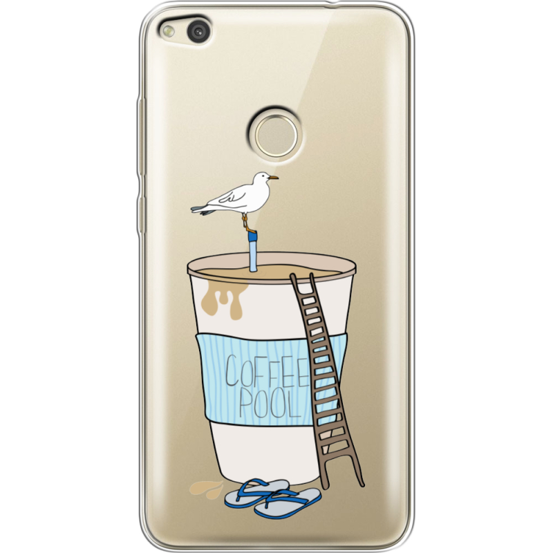 Прозрачный чехол Uprint Huawei P8 Lite 2017 Segull in Cofee Pool
