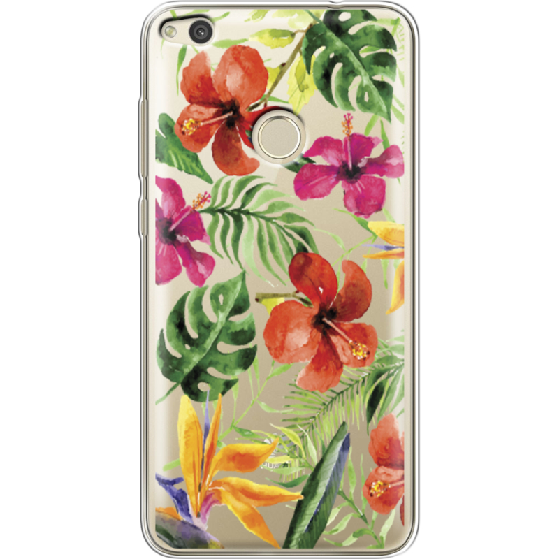 Прозрачный чехол Uprint Huawei P8 Lite 2017 Tropical Flowers