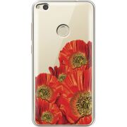 Прозрачный чехол Uprint Huawei P8 Lite 2017 Red Poppies