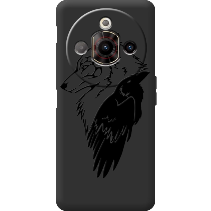 Чорний чохол BoxFace Nubia Focus Pro Wolf and Raven