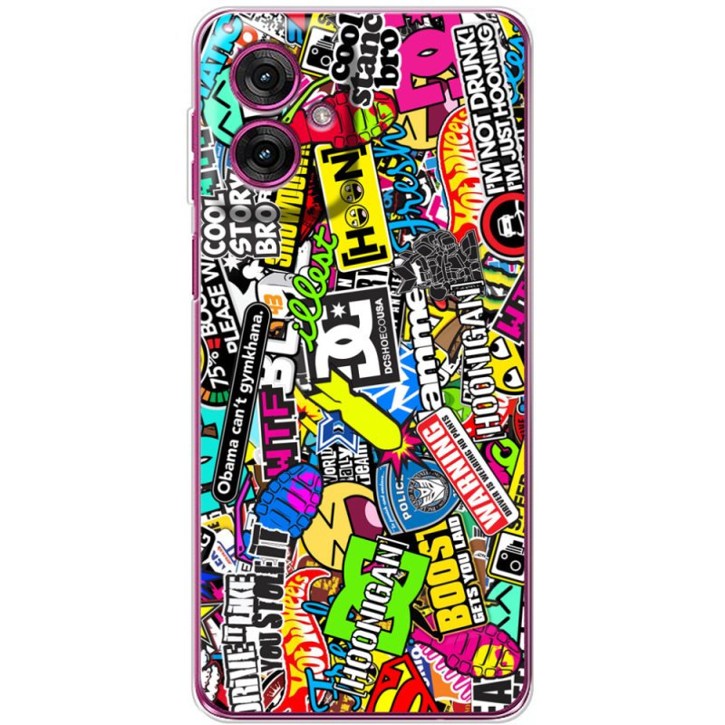 Чохол BoxFace Motorola G55 Multicolored Inscriptions