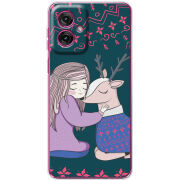 Чохол BoxFace Motorola G55 Girl and deer