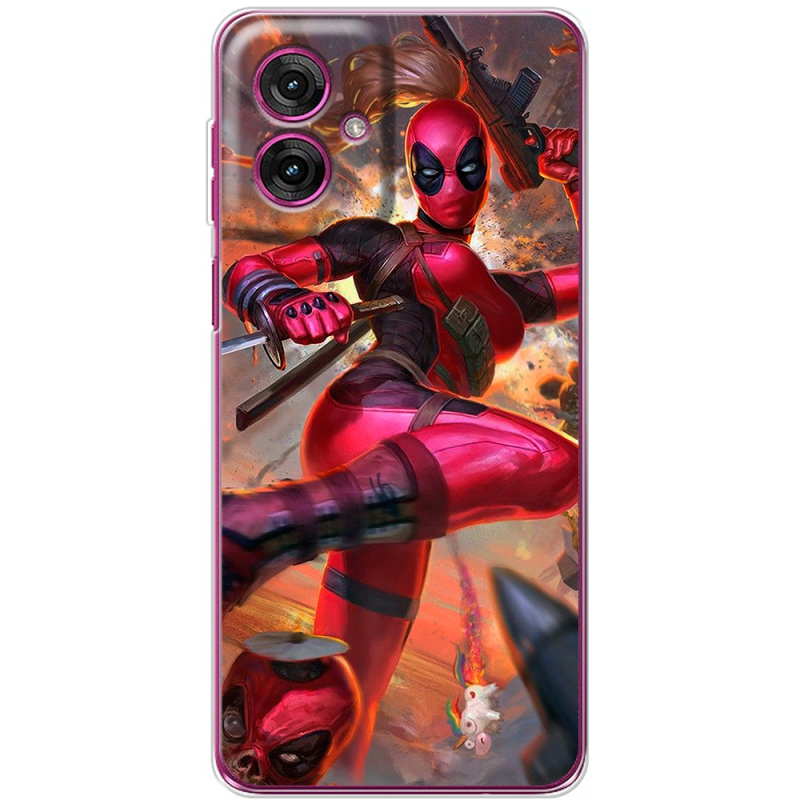 Чохол BoxFace Motorola G55 Woman Deadpool