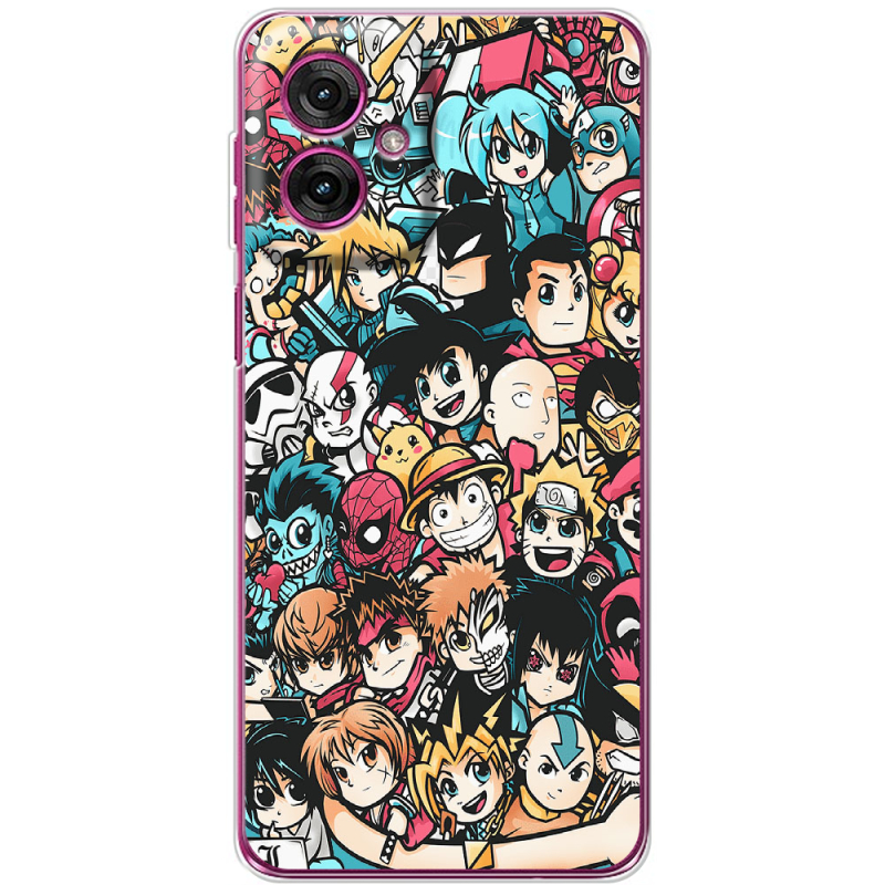 Чохол BoxFace Motorola G55 Anime Stickers