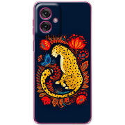 Чохол BoxFace Motorola G55 Petrykivka Leopard