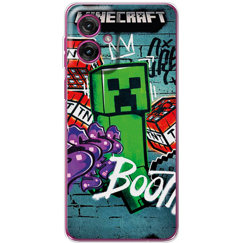 Чохол BoxFace Motorola G55 Minecraft Graffiti