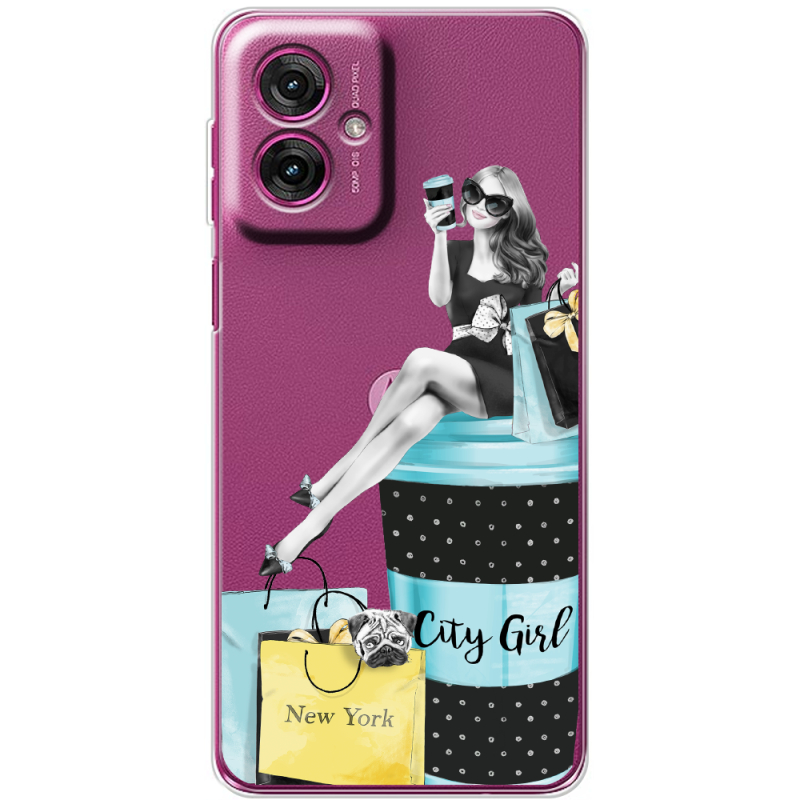 Прозорий чохол BoxFace Motorola G55 City Girl