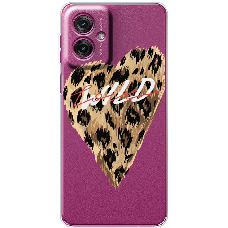 Прозорий чохол BoxFace Motorola G55 Wild Love