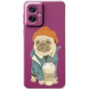 Прозорий чохол BoxFace Motorola G55 Dog Coffeeman