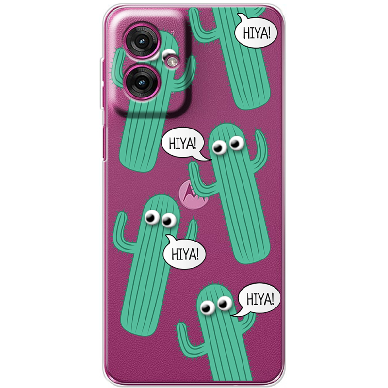 Прозорий чохол BoxFace Motorola G55 с 3D-глазками HIYA