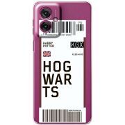 Прозорий чохол BoxFace Motorola G55 Ticket Hogwarts