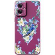 Прозорий чохол BoxFace Motorola G55 Spring Bird