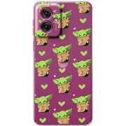 Прозорий чохол BoxFace Motorola G55 Pattern Baby Yoda