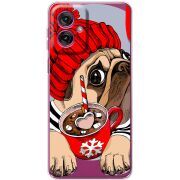 Прозорий чохол BoxFace Motorola G55 Winter Puggy