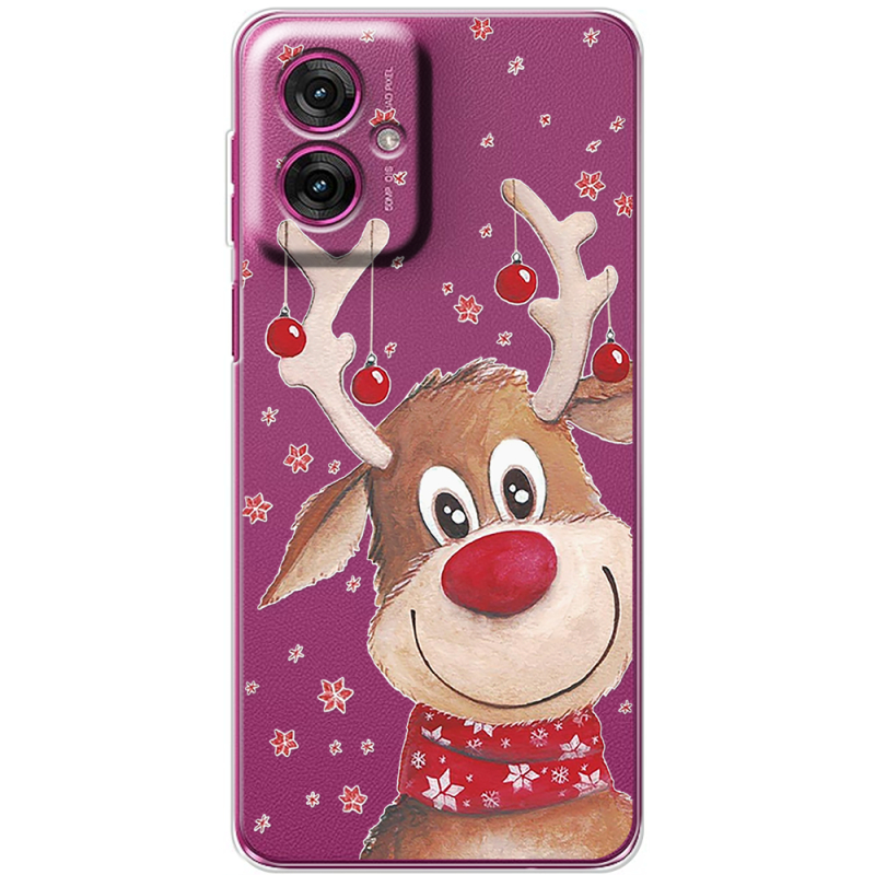 Прозорий чохол BoxFace Motorola G55 Winter Deer