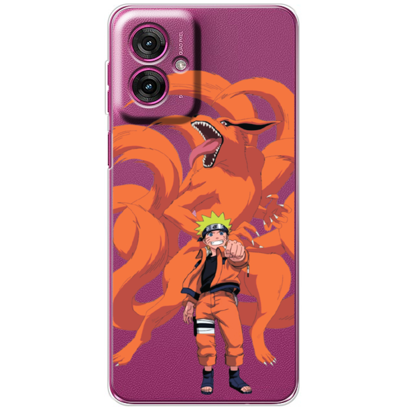 Прозорий чохол BoxFace Motorola G55 Naruto and Kurama