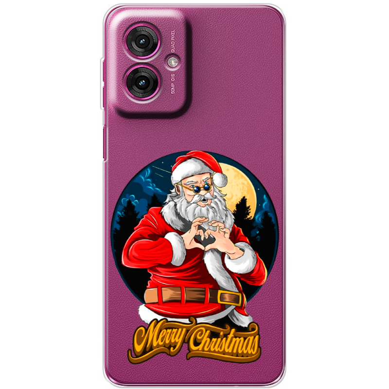 Прозорий чохол BoxFace Motorola G55 Cool Santa