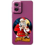 Прозорий чохол BoxFace Motorola G55 Cool Santa