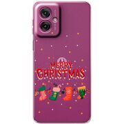 Прозорий чохол BoxFace Motorola G55 Merry Christmas