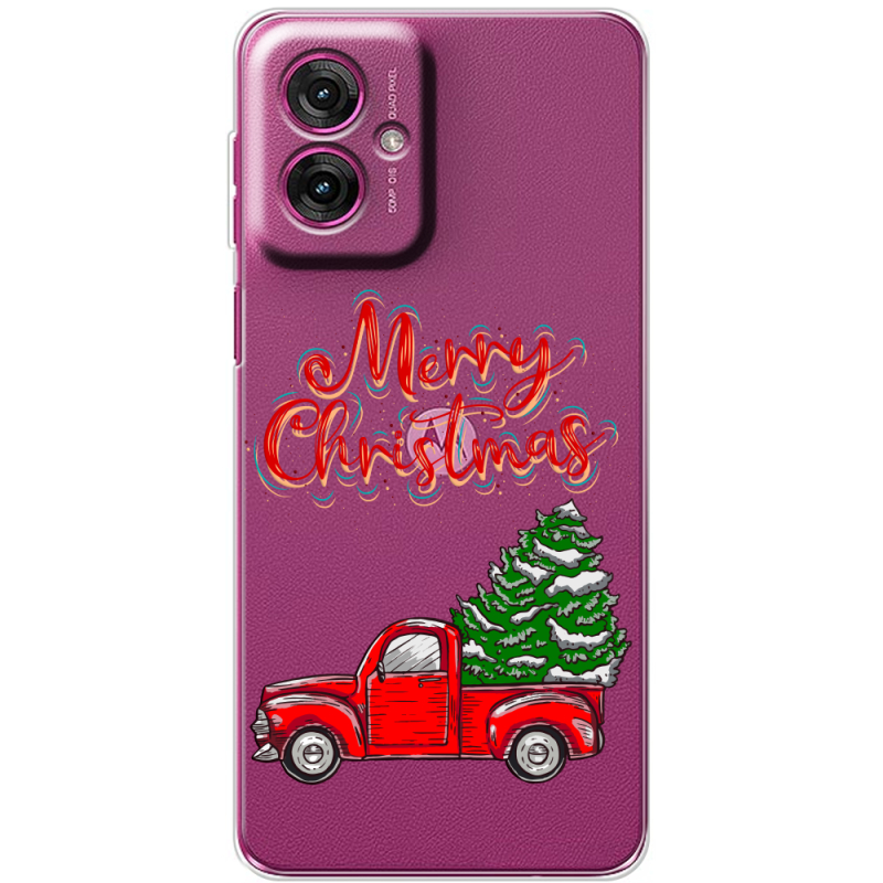 Прозорий чохол BoxFace Motorola G55 Holiday Car