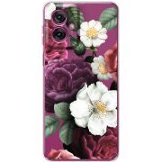 Прозорий чохол BoxFace Motorola G55 Floral Dark Dreams