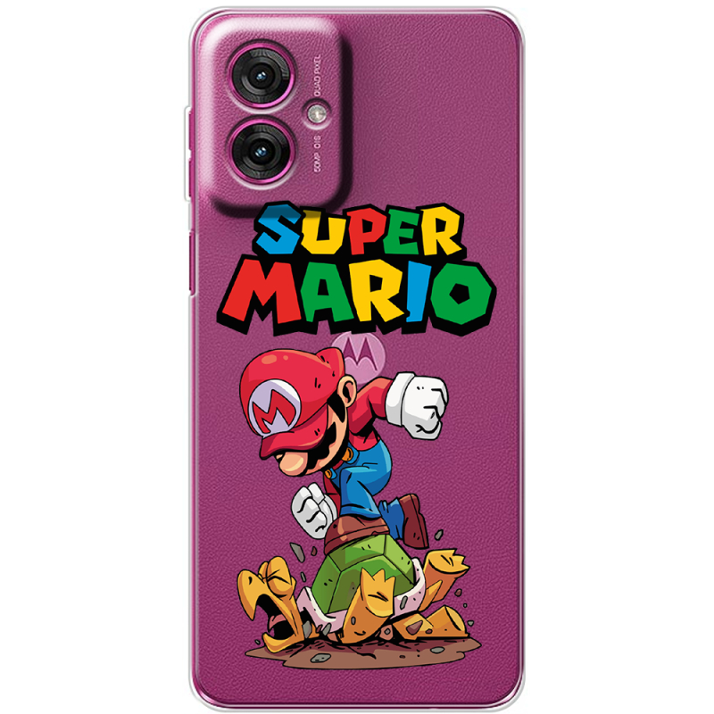 Прозорий чохол BoxFace Motorola G55 Super Mario