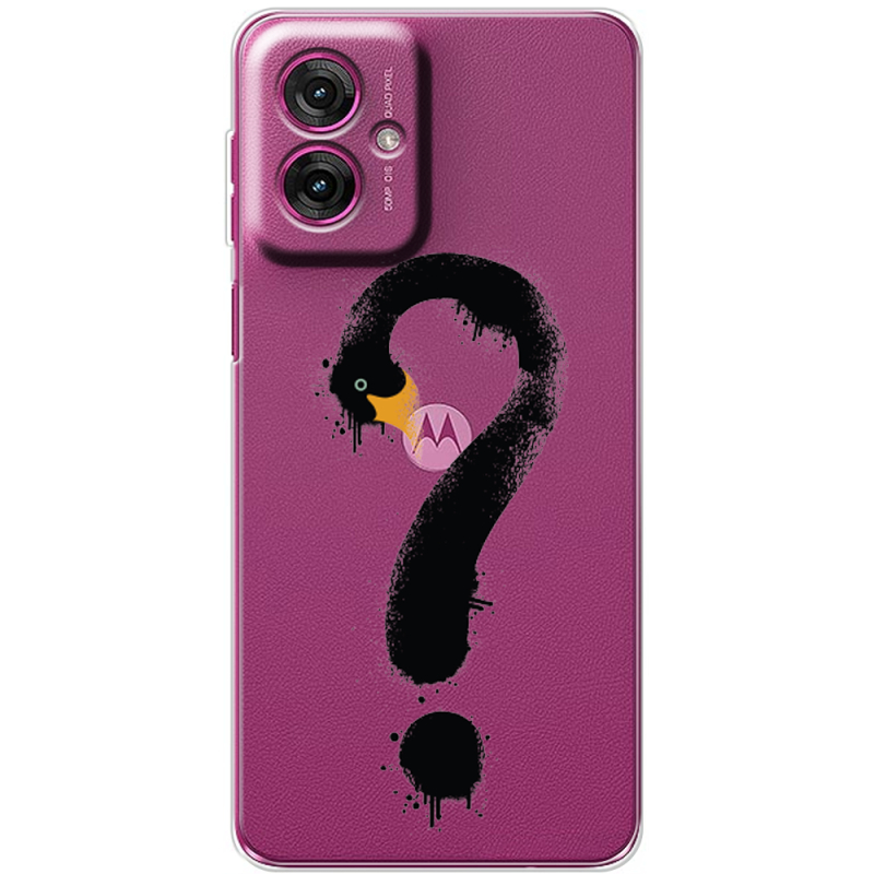 Прозорий чохол BoxFace Motorola G55 Swan question