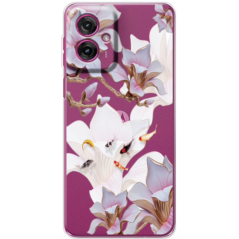 Прозорий чохол BoxFace Motorola G55 Chinese Magnolia