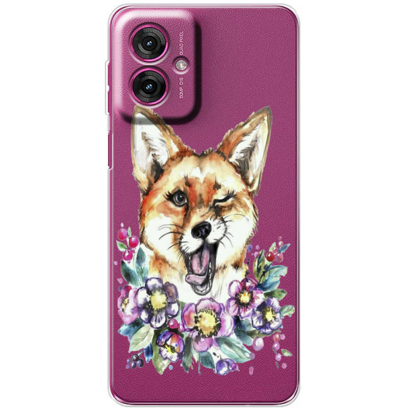 Прозорий чохол BoxFace Motorola G55 Winking Fox