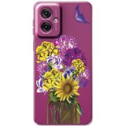 Прозорий чохол BoxFace Motorola G55 My Bouquet