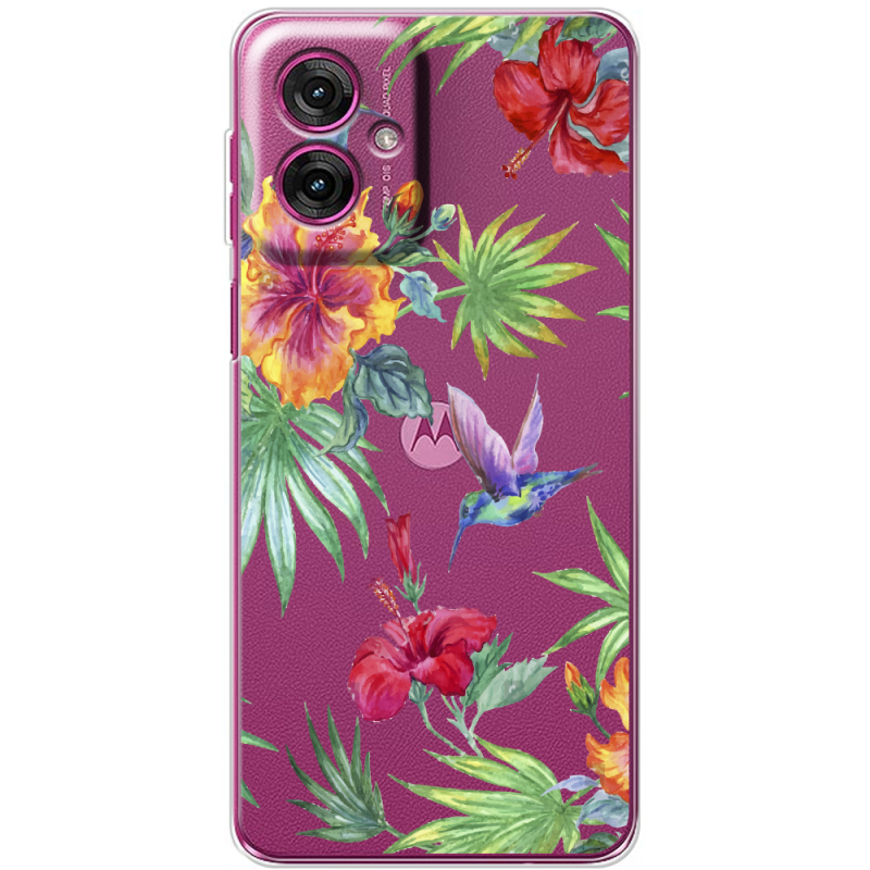 Прозорий чохол BoxFace Motorola G55 Tropical