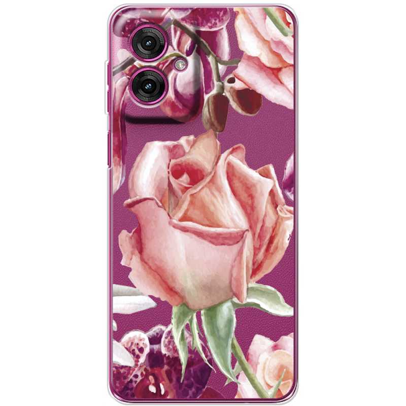 Прозорий чохол BoxFace Motorola G55 Rose