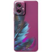 Прозорий чохол BoxFace Motorola G55 Feathers