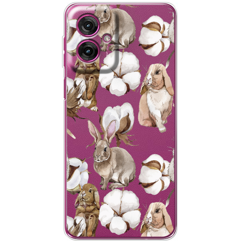 Прозорий чохол BoxFace Motorola G55 Cotton and Rabbits