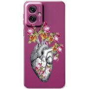 Чохол зі стразами Motorola G55 Heart