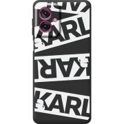 Чорний чохол BoxFace Motorola G55 White Karl