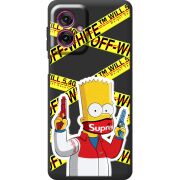 Чорний чохол BoxFace Motorola G55 White Bart