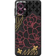 Чорний чохол BoxFace Motorola G55 FranceFlowers