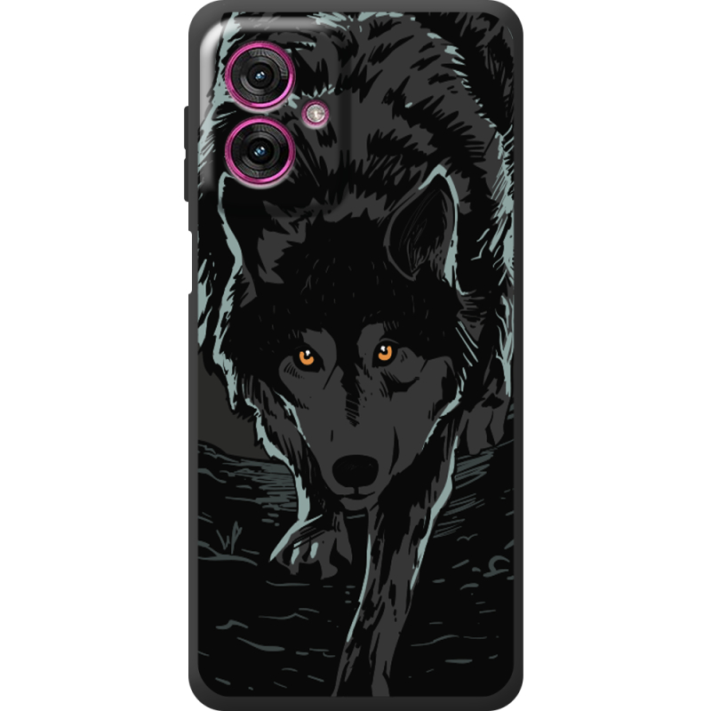 Чорний чохол BoxFace Motorola G55 Wolf