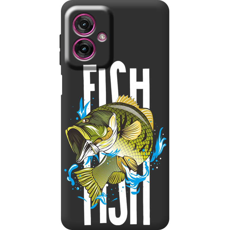 Чорний чохол BoxFace Motorola G55 Fish