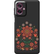 Чорний чохол BoxFace Motorola G55 Ukrainian Ornament