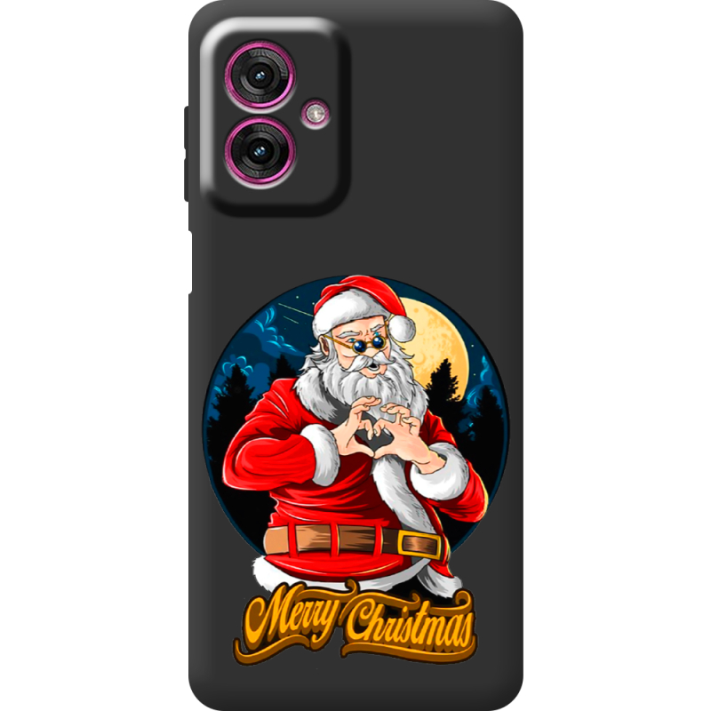 Чорний чохол BoxFace Motorola G55 Cool Santa