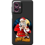 Чорний чохол BoxFace Motorola G55 Cool Santa