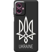 Чорний чохол BoxFace Motorola G55 Тризуб монограмма ukraine