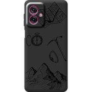 Чорний чохол BoxFace Motorola G55 Mountains