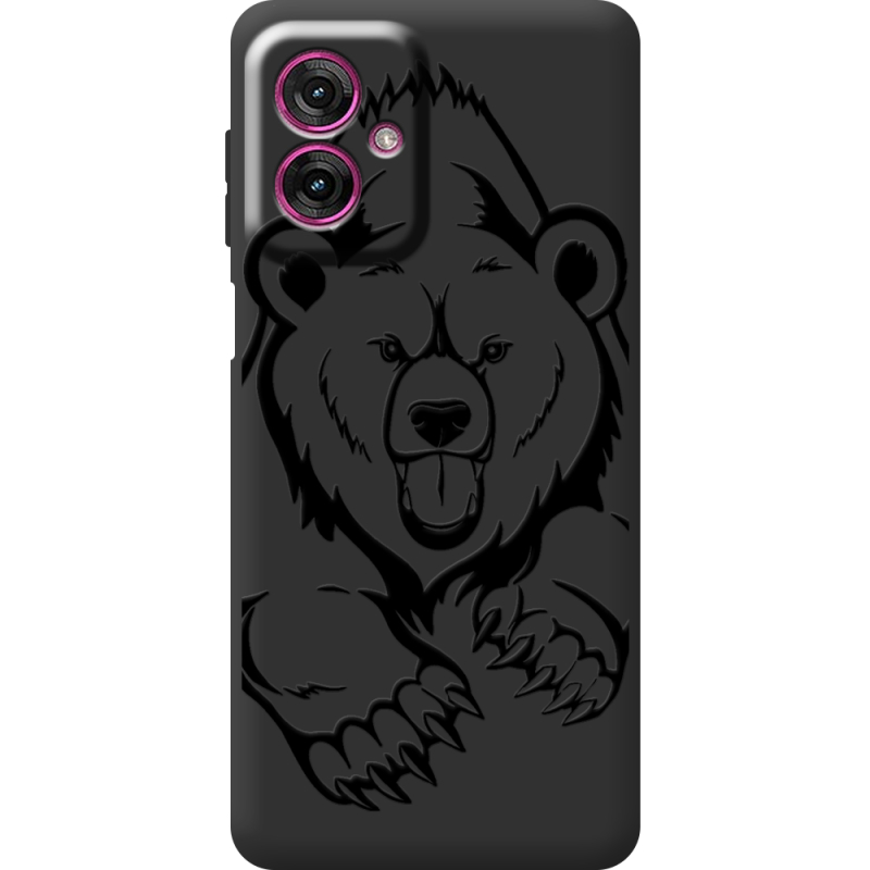 Чорний чохол BoxFace Motorola G55 Grizzly Bear