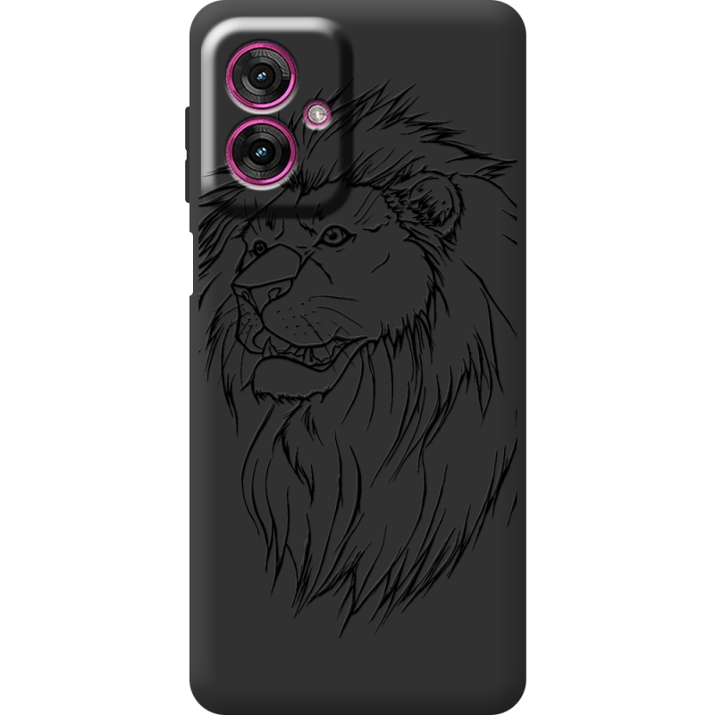 Чорний чохол BoxFace Motorola G55 Lion